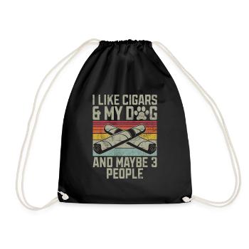 Fumeur de cigares - Sac de sport léger - noir - Devant