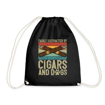 Fumeur de cigares - Sac de sport léger - noir - Devant