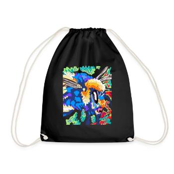 Bumblebee Bee Wasp Insect Symbol of Willpower - Drawstring Bag - black - Front