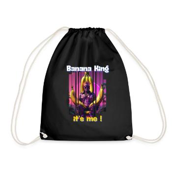 The king of bananas is me - Drawstring Bag - black - Front
