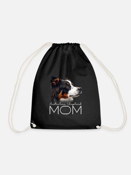 Australian Shepherd Mama - Turnbeutel - Schwarz