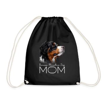 Bernese Mountain Dog Mama - Drawstring Bag - black - Front