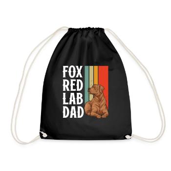 Fuchsroter Labrador Retriever Fox Red Labrador - Turnbeutel - Schwarz - Vorne