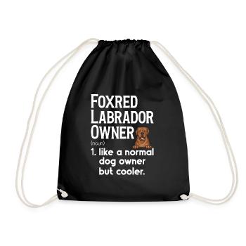Fuchsroter Labrador Retriever Fox Red Labrador - Turnbeutel - Schwarz - Vorne