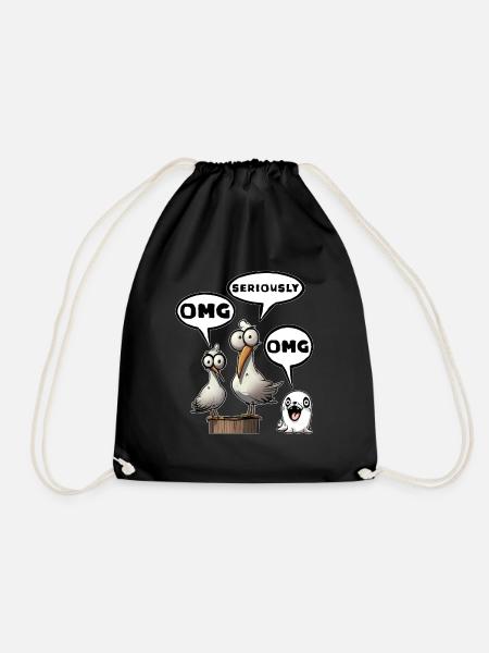 Omg seriously cool wow - Turnbeutel - Schwarz