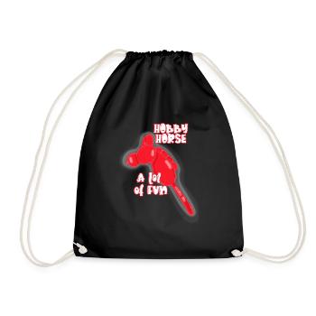 Cheval de loisir ballon - drôle - J’aime les chevaux - Sac de sport léger - noir - Devant