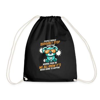 Koala - Drawstring Bag - black - Front