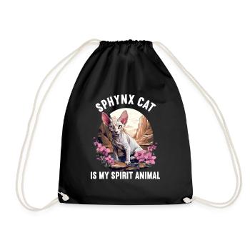 Chaton Sphynx Chat Sphynx - Sac de sport léger - noir - Devant