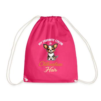 Meine Lieblingsfarbe Ist Chuahua-haar. Chiwawa - Turnbeutel - Fuchsia - Vorne