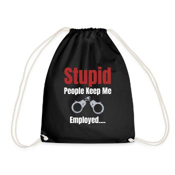 Les gens stupides me gardent embauché plus drôle - Sac de sport léger - noir - Devant
