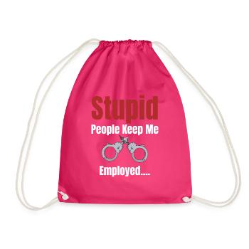 Les gens stupides me gardent embauché plus drôle - Sac de sport léger - fuchsia - Devant