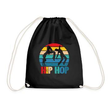 HipHop -Tänzer Breakdancing Der 80er 90er Hip Hop - Turnbeutel - Schwarz - Vorne
