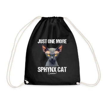 Sphynx Kitten Sphynx Cat - Drawstring Bag - black - Front