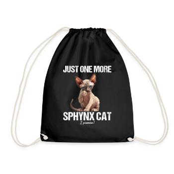 Sphynx Kitten Sphynx Cat - Drawstring Bag - black - Front