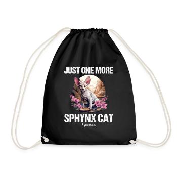 Sphynx Kitten Sphynx Cat - Drawstring Bag - black - Front