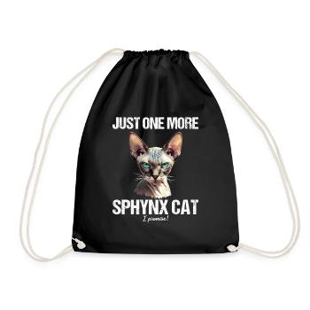 Sphynx Kitten Sphynx Cat - Drawstring Bag - black - Front