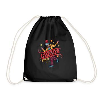Circus Staff Costume Theme Party Acts - Drawstring Bag - black - Front