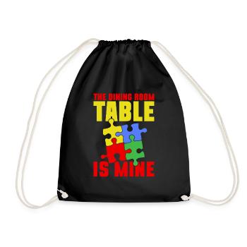 Jigsaw Puzzle Piece Puzzle Lover - Drawstring Bag - black - Front