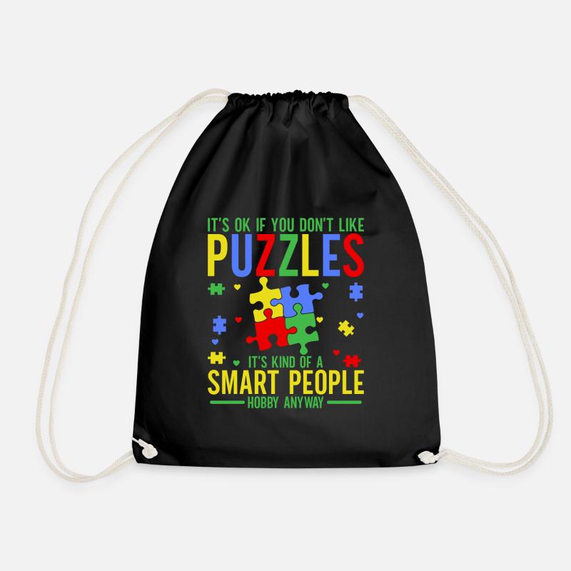 Puzzle Pièce Puzzle Amateur de Puzzle - Sac de sport léger - noir