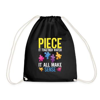 Puzzle Pièce Puzzle Amateur de Puzzle - Sac de sport léger - noir - Devant