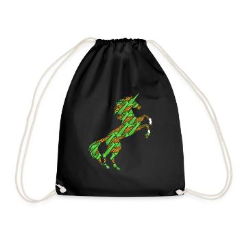 Corn Cobs Unicorn T-Shirt Corncob Maize Magical - Drawstring Bag - black - Front