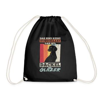 Teckel, promenade de chien, fan de chien, propriétaire de chien, chien chien amour - Sac de sport léger - noir - Devant