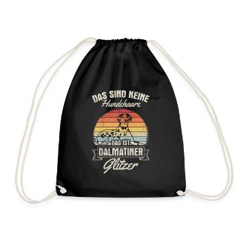 Dalmatian Dog Walk Dog Fan Dog Owner Dog Dogs - Drawstring Bag - black - Front