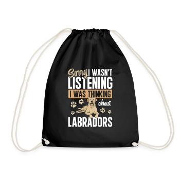 Yellow Labrador Retriever - Drawstring Bag - black - Front