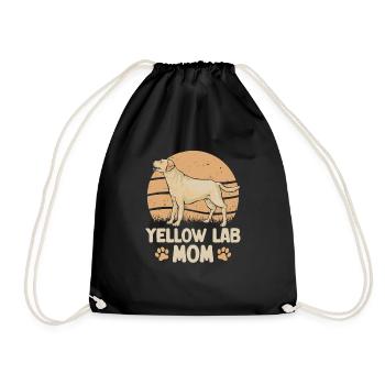 Yellow Labrador Retriever - Drawstring Bag - black - Front