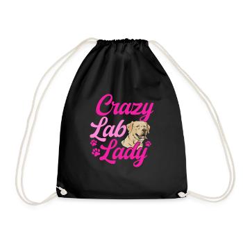 Yellow Labrador Retriever - Drawstring Bag - black - Front