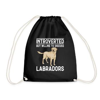 Yellow Labrador Retriever - Drawstring Bag - black - Front