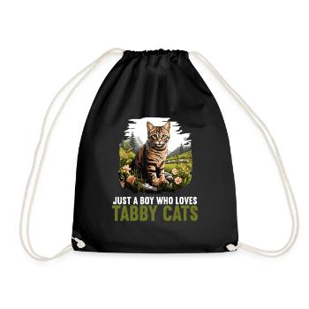 Chaton tigré chat tigré - Sac de sport léger - noir - Devant