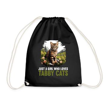 Chaton tigré chat tigré - Sac de sport léger - noir - Devant