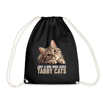 Chaton tigré chat tigré - Sac de sport léger - noir - Devant