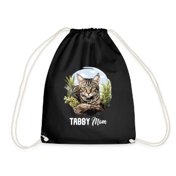 Chaton tigré chat tigré - Sac de sport léger - noir - Devant