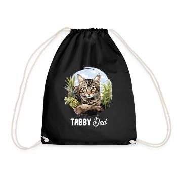 Chaton tigré chat tigré - Sac de sport léger - noir - Devant
