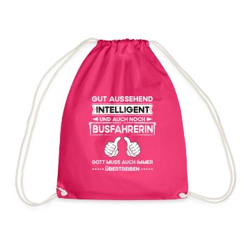 Busfahrerin Gut Aussehend Intelligent - Turnbeutel - Fuchsia - Vorne