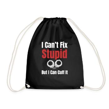 Je ne peux pas réparer des choses stupides, mais je peux - Sac de sport léger - noir - Devant