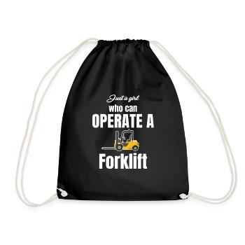 Just a girl who has a - Drawstring Bag - black - Front