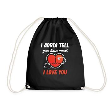 Moi, l’aorte, je te dis combien je t’aime - Sac de sport léger - noir - Devant