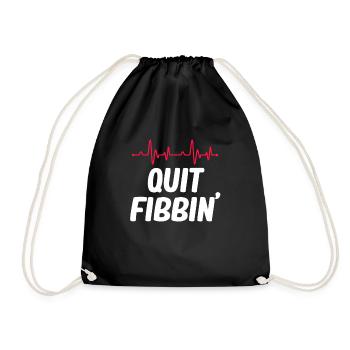 Arrêtez de fibbin' drôle cardiologue médical - Sac de sport léger - noir - Devant