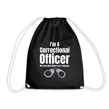 Je suis un agent correctionnel que nous - Sac de sport léger - noir - Devant
