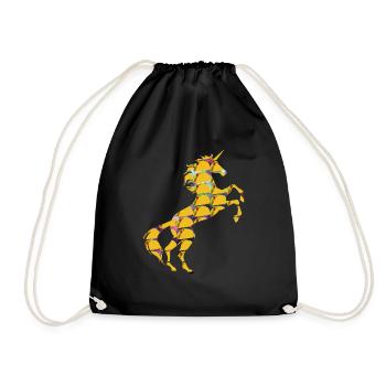 Space Tacos Einhorn T-Shirt Galaxy Tacos Magisch - Turnbeutel - Schwarz - Vorne