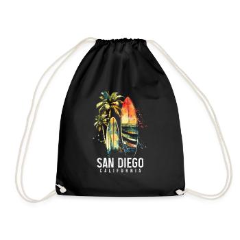 San Diego Surfeurs de surf en Californie - Sac de sport léger - noir - Devant