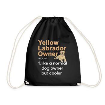 Yellow Labrador Retriever - Drawstring Bag - black - Front