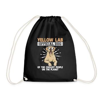 Yellow Labrador Retriever - Drawstring Bag - black - Front