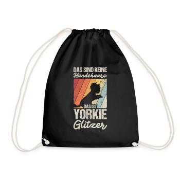 Yorkie chien Fan chien propriétaire chien promenade Walker Hun - Sac de sport léger - noir - Devant