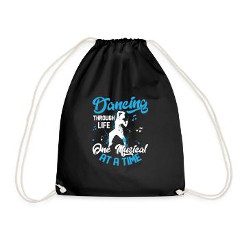 Danser à travers la vie, un muiscal à la fois en chantant - Sac de sport léger - noir - Devant