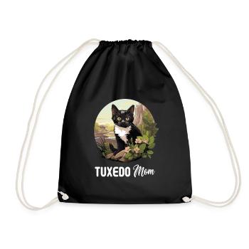 Tuxedo Kätzchen Tuxedo Katze - Turnbeutel - Schwarz - Vorne