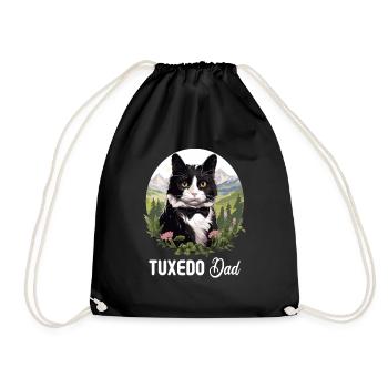 Tuxedo Kätzchen Tuxedo Katze - Turnbeutel - Schwarz - Vorne